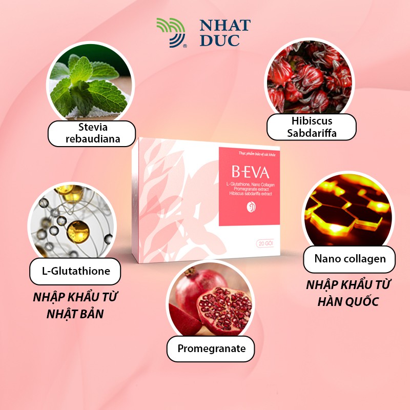 TRẮNG DA TOÀN THÂN B-EVA  LÀM ĐẸP DA CHỐNG LÃO HÓA BẢO VỆ SỨC KHỎE | Thế Giới Skin Care