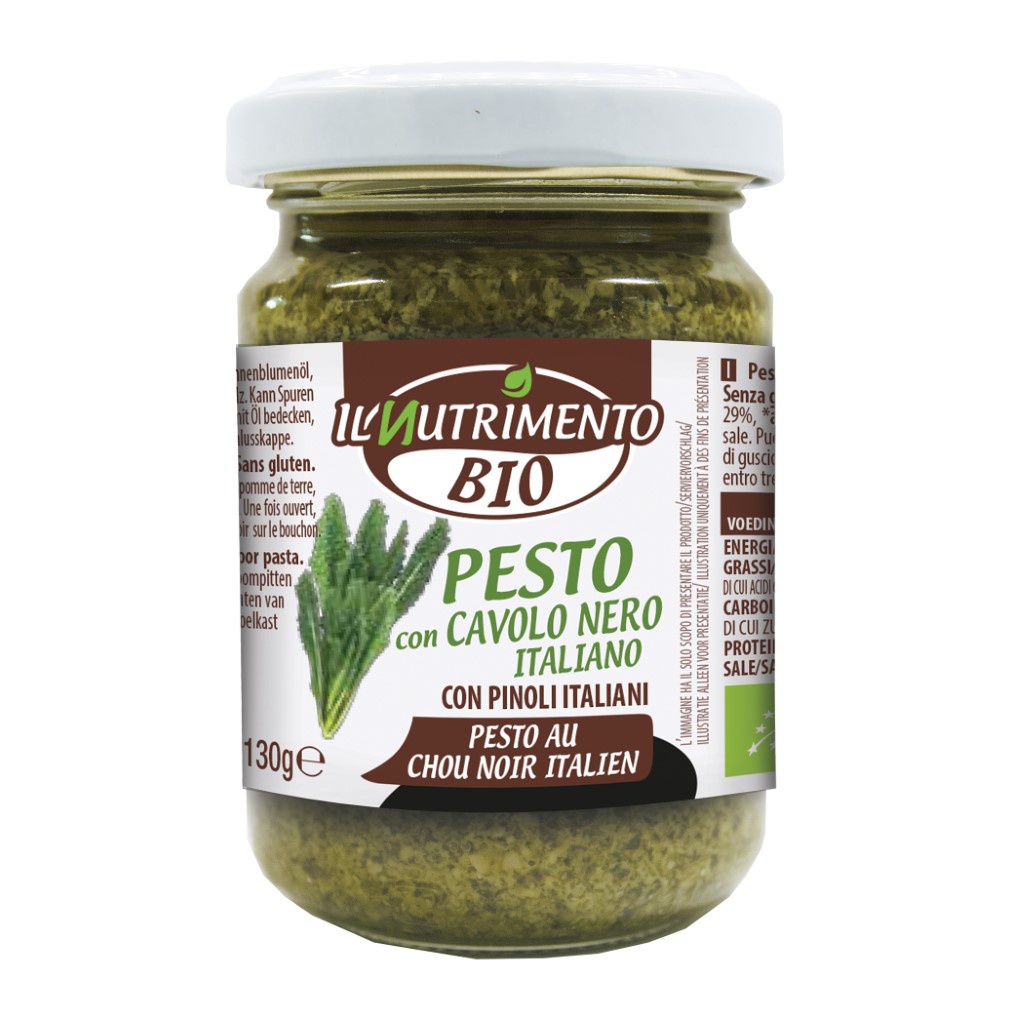 Sốt Pesto Cải Xoăn Hữu Cơ 130g IL Nutrimento Organic Vegan Pesto With Kale