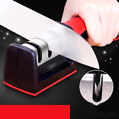 Dụng Cụ Mài Dao Kéo 3 Cấp Độ ( 3 Khe) Có Tay Cầm Tiện Lợi Mài Dao Nhanh Bén