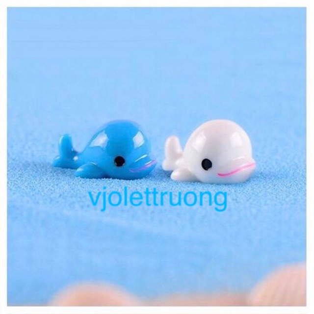 Charm cá voi trang trí slime