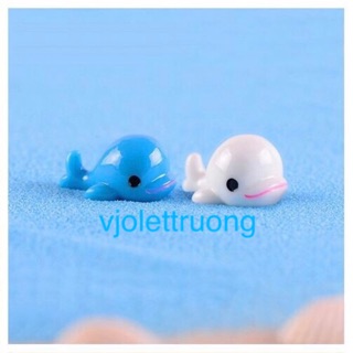 Charm cá voi trang trí slime