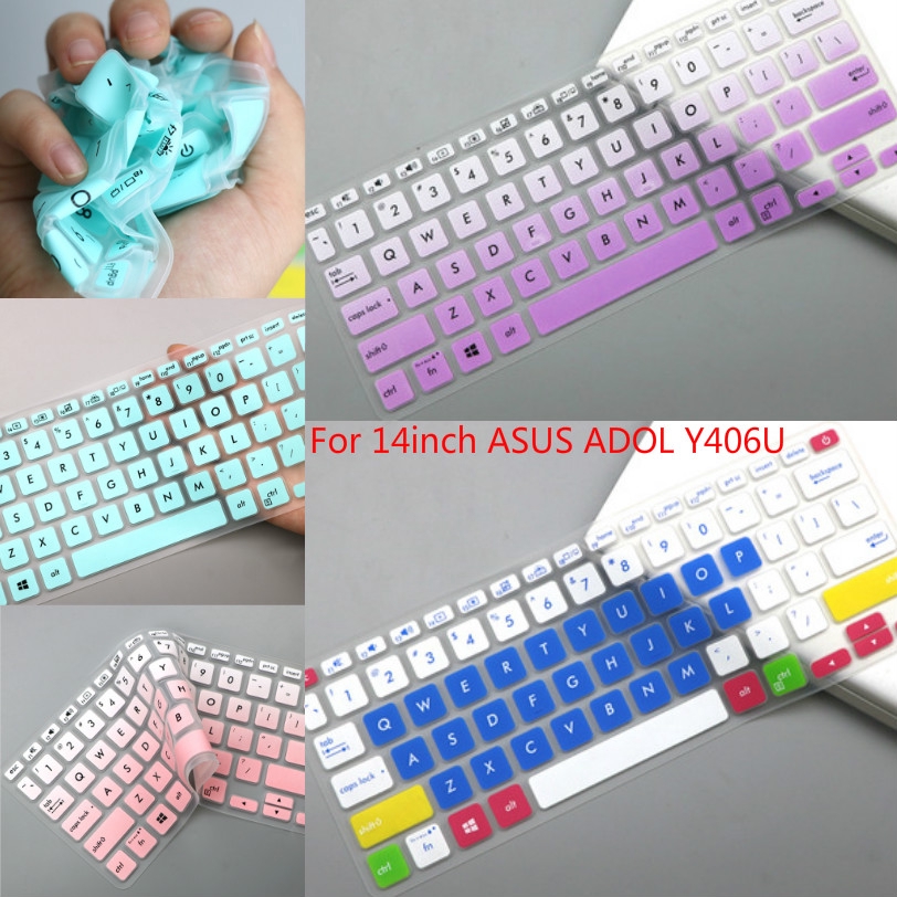 Miếng Dán Bảo Vệ Bàn Phím Bằng Silicon Siêu Mỏng Cho Laptop Asus Prado Y406U 14 Inch