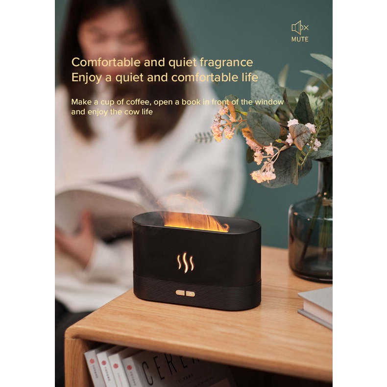 Máy khuếch tán tinh dầu cấp ẩm JOYOUNG tạo hình ngọn lửa cắm USB JOY172