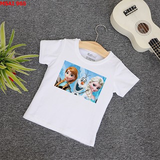 Áo thun bé gái elsa frozen 965