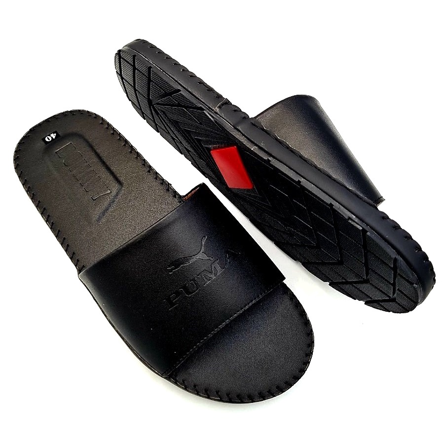 Dép quai ngang nam da tổng hợp, đế chóng trượt bởi KINSON SHOP - QN PUMAA