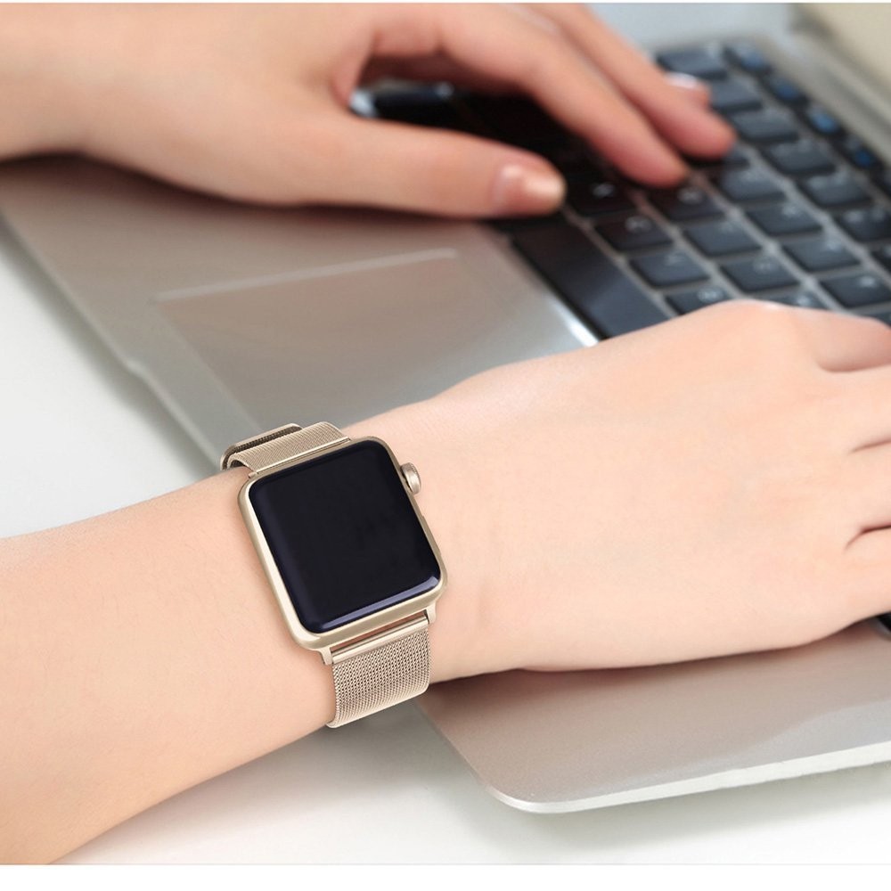 Dây đeo đồng hồ thông minh milanese thép không gỉ thích hợp cho Apple iWatch 6/ 5/ 4/ 3/ 2/ 1/ SE 38mm 40mm 42mm 44mm