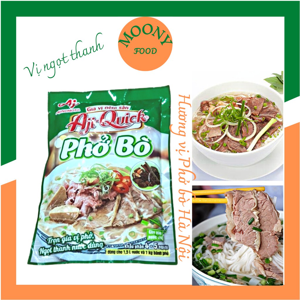 Gói Gia Vị Nấu Phở Aji Quick Gia Vị Nêm Bò Gói 57G