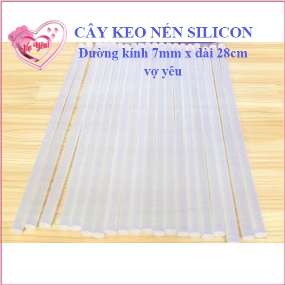 Cây keo nến silicon loại nhỏ đường kính 7mm dùng cho súng bắn keo 20W