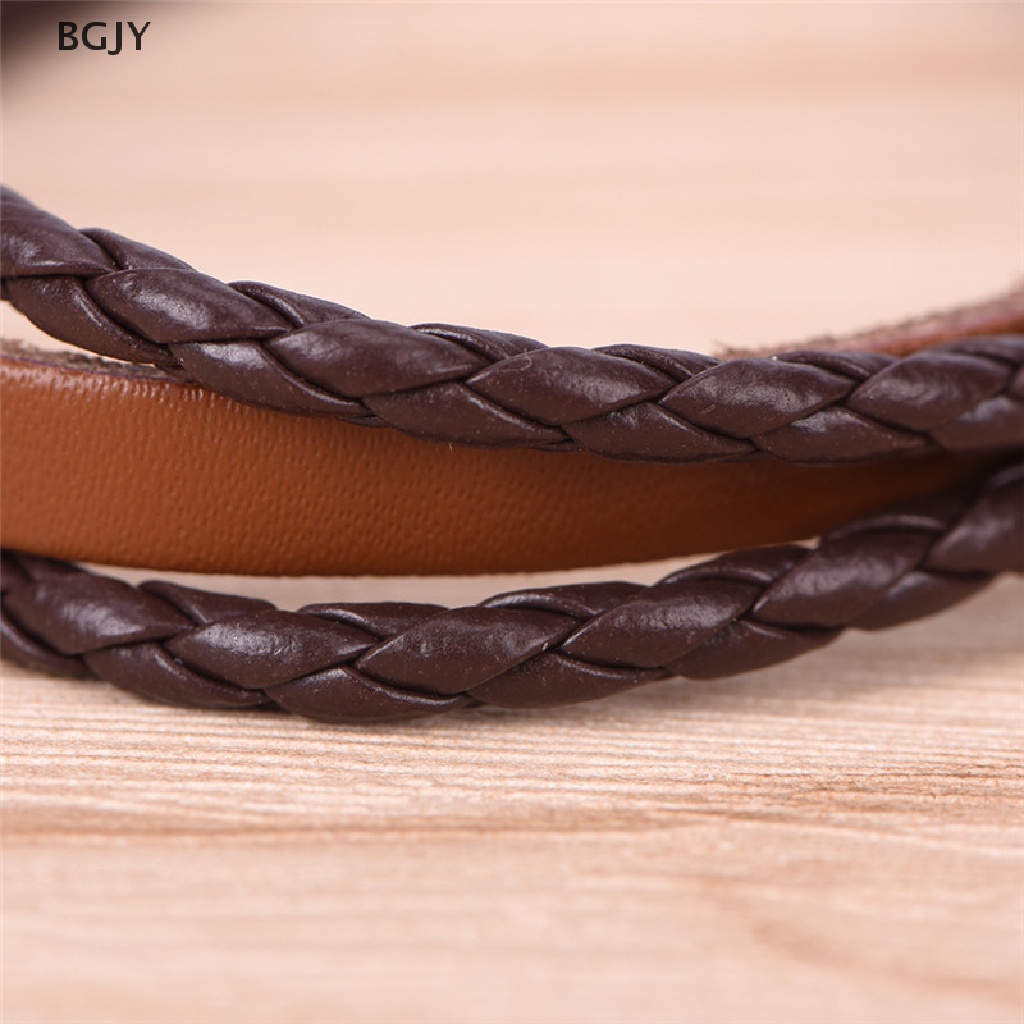 BGJY Retro Leather Bracelet Fashion Men Punk Bracelet Handmade Brown Leather Bracelet NEW