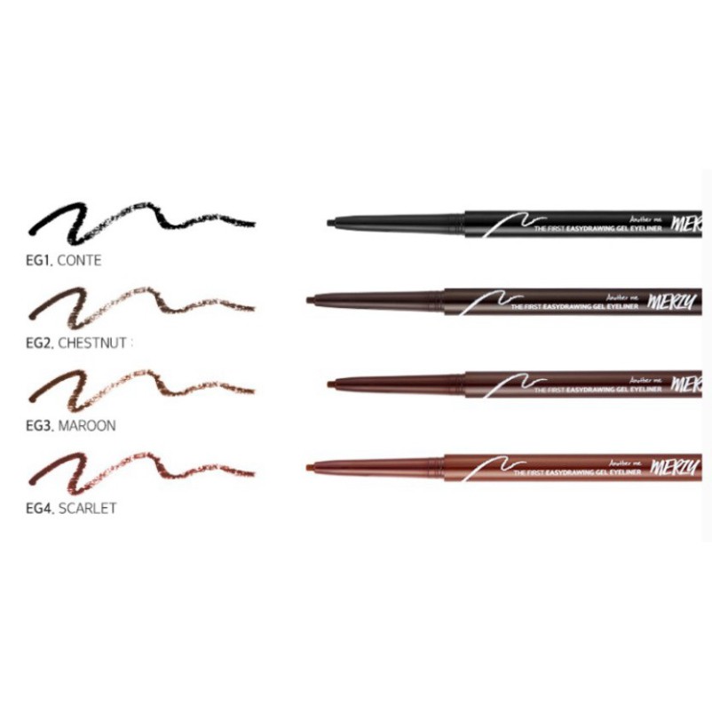 Chì Kẻ Mắt Chống Trôi Merzy Easydrawing Gel Eyeliner 0.14g R8