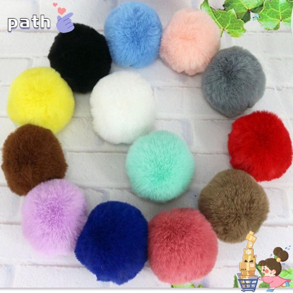 Móc Khóa Banh Lông Thỏ Nhân Tạo 24 Màu Tùy Chọn