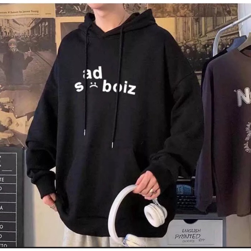 Áo Nỉ Hoodie Form Rộng Nam Nữ Chất Nỉ Bông Dày Dặn Sadboiz