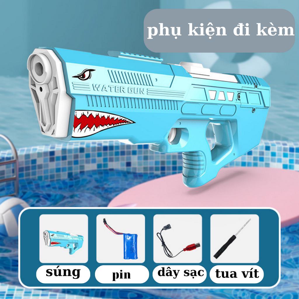 Súng bắn nước đồ chơi cao cấp sạc điện bắn tự động liên thanh cực mạnh cực chuẩn xác