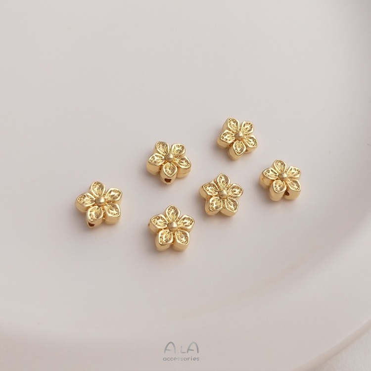 Hạt Cườm Đồng 14K Nhiều Màu Sắc Dùng Làm Trang Sức diy