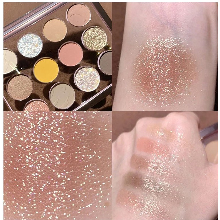 Bảng phấn mắt nhũ lì loang12 ô Dikalu Elsa Transparent Sena Beauty | BigBuy360 - bigbuy360.vn