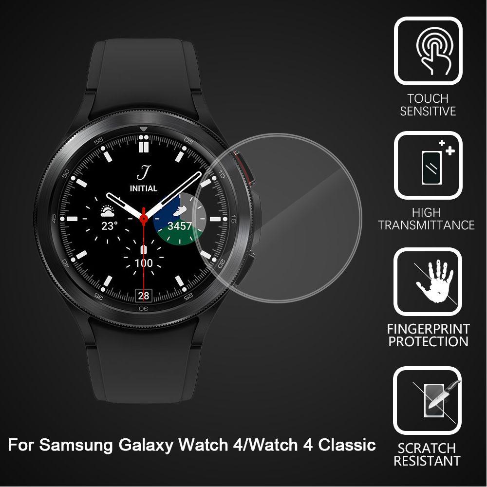 SUENIN Miếng Dán Kính HD Mềm Chống Dấu Vân Tay Bảo Vệ Màn Hình Đồng Hồ Samsung Galaxy Watch 4 Classic 42mm 46mm 40mm 44mm