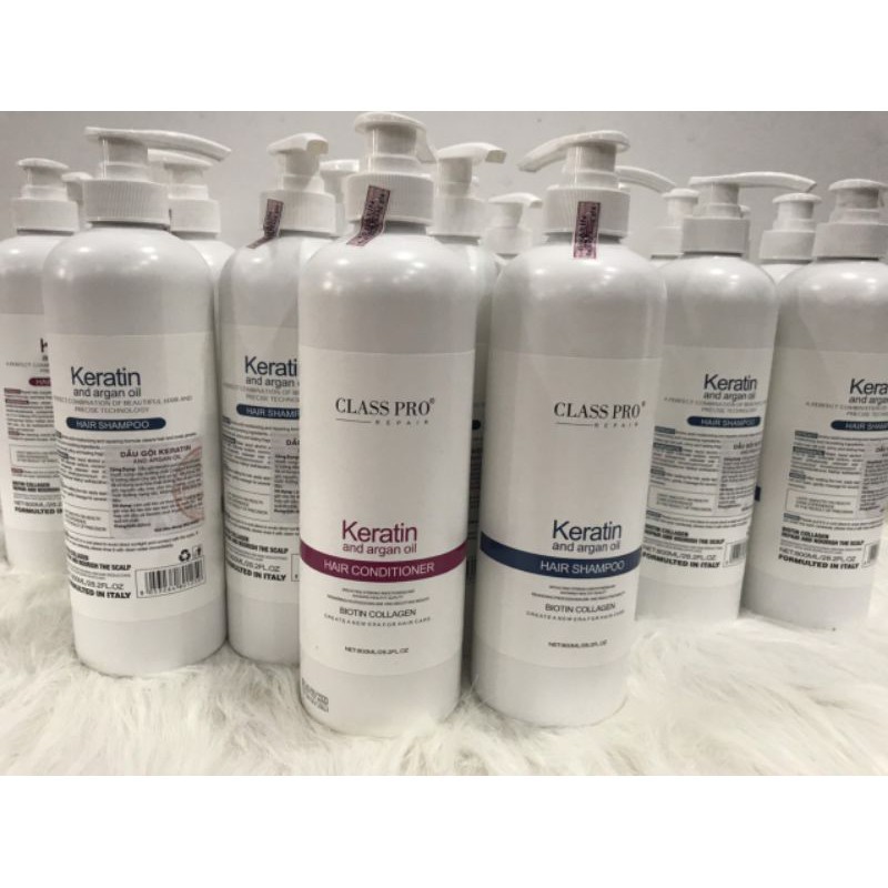 Cặp Dầu Gội Xả Class Pro Keratin Chuyên Phục Hồi Mềm Mượt 800ml x 2 | BigBuy360 - bigbuy360.vn