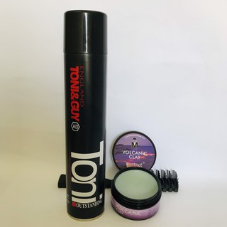 Combo Gôm Xịt Tóc TONI + Sáp Vuốt Tóc Vocanic Clay vivitone