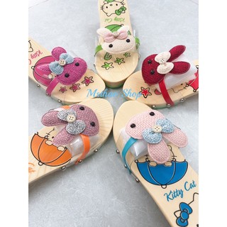 Guốc gỗ bé gái từ 3-6 tuổi cao 5 phân hình thỏ