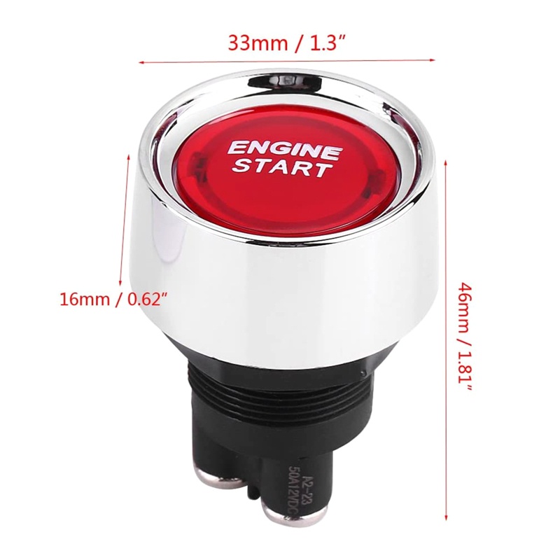 Nút Bấm Khởi Động DC 12V/24V Dành Cho Xe Hơi Xe Tải