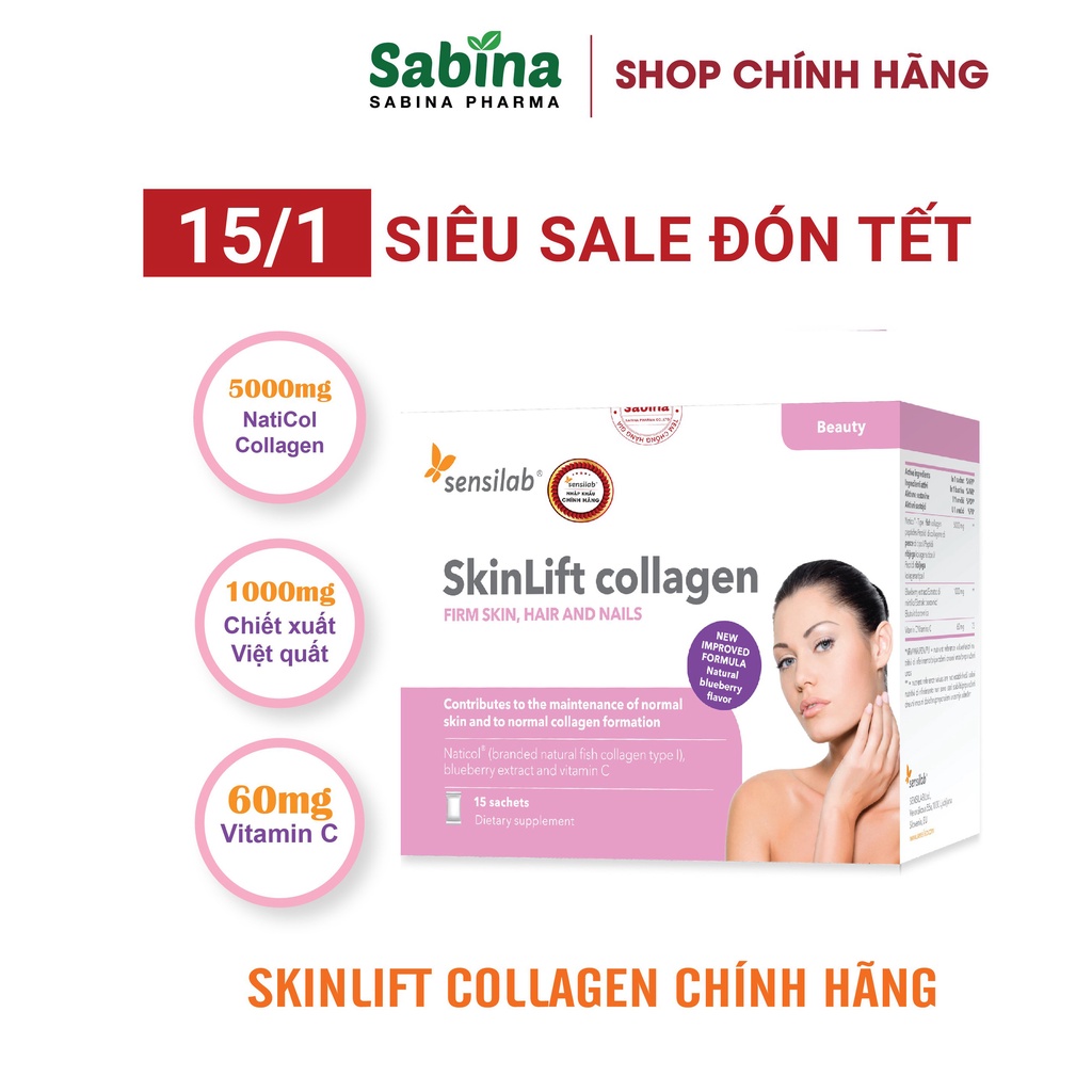 Chính Hãng: SKINLIFT COLLAGEN-Hỗ trợ làm đẹp da, chống lão hóa