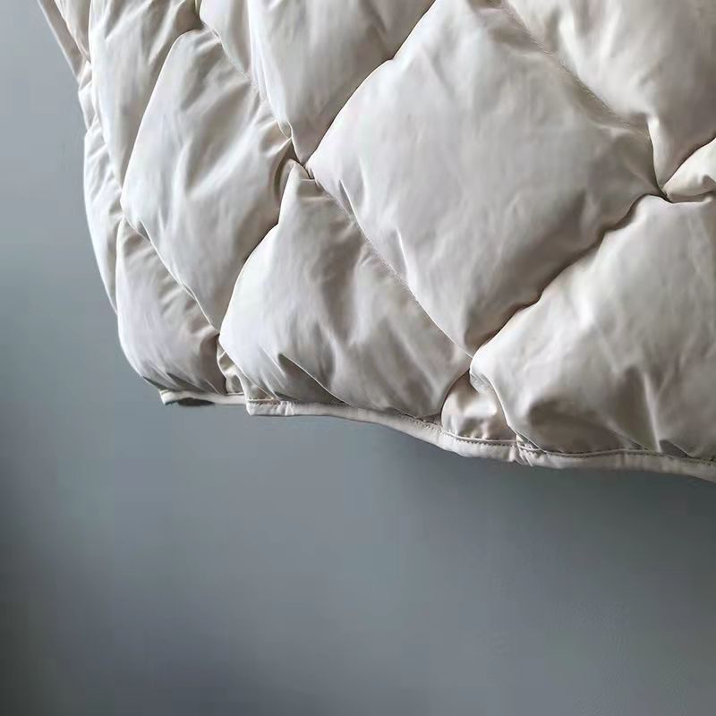 Áo khoác chần bông màu trơn phong cách retro Hàn Quốc