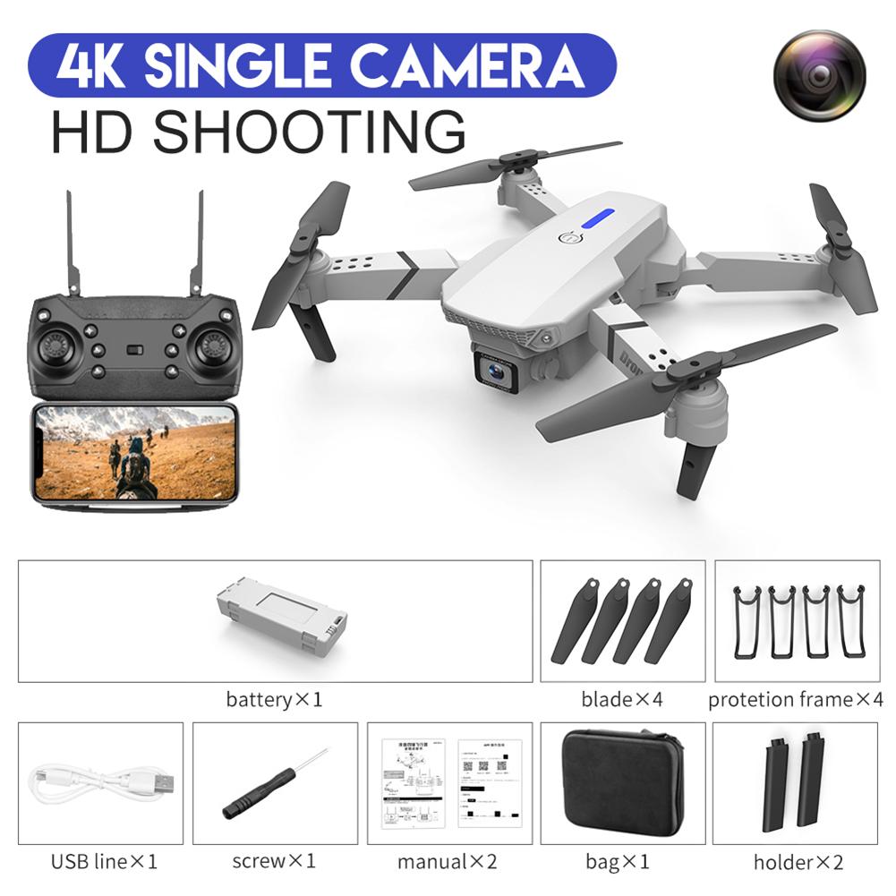 RC Drone với Camera HD 4K Mini Foldable Drone Wifi Drone Quadcopter Chế độ giữ Máy ảnh kép Đồ chơi cho cậu bé