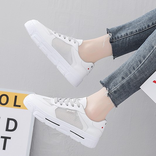 Giày thể thao nữ trắng giá rẻ đế bằng giày sneaker nữ trắng cao cấp hot trend AZUKA - C2