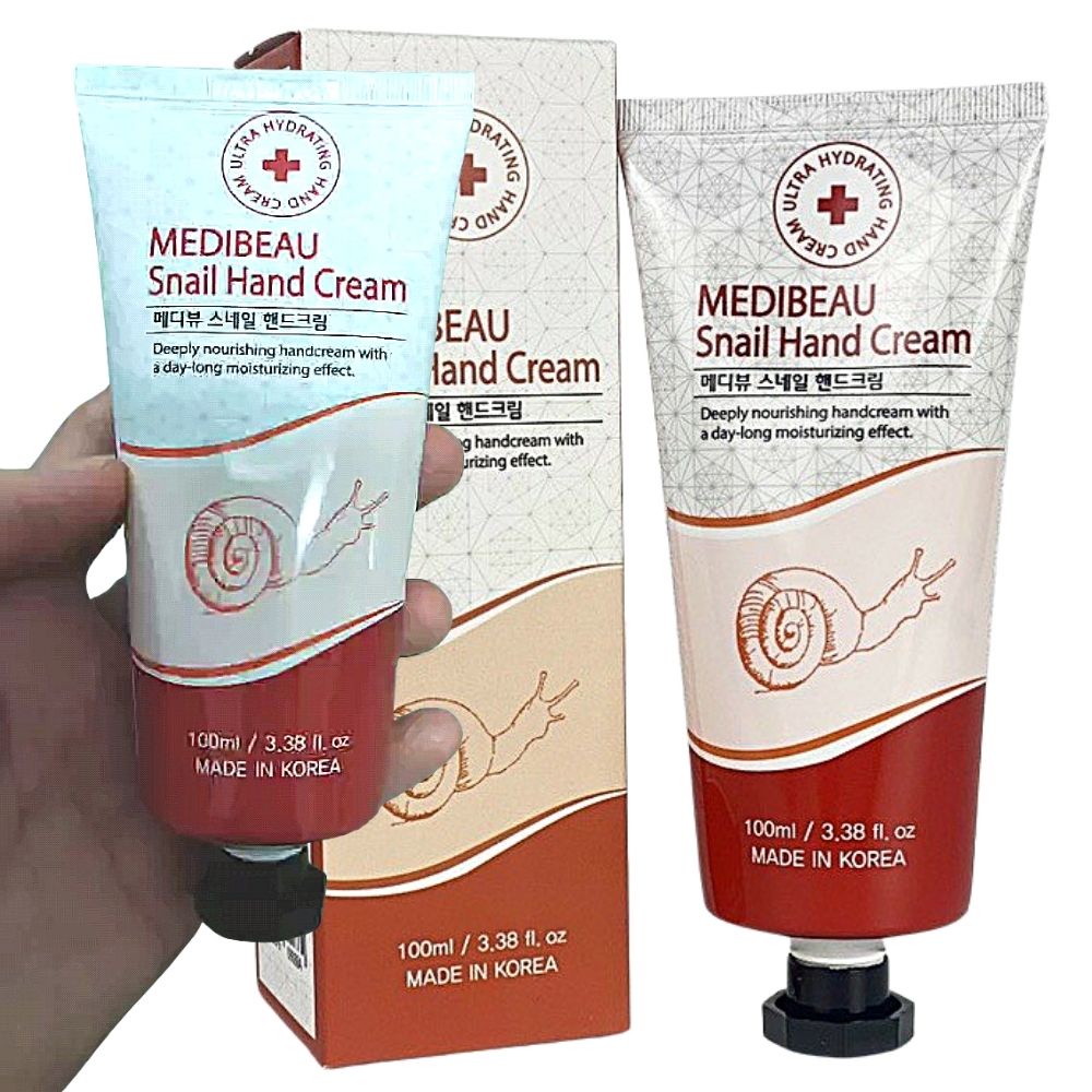 Kem Dưỡng Da Tay Chân, Kem Ốc Sên Hàn Quốc Kem Dưỡng Da Tay MEDIBEAU SNAIL HAND CREAM 100ML.