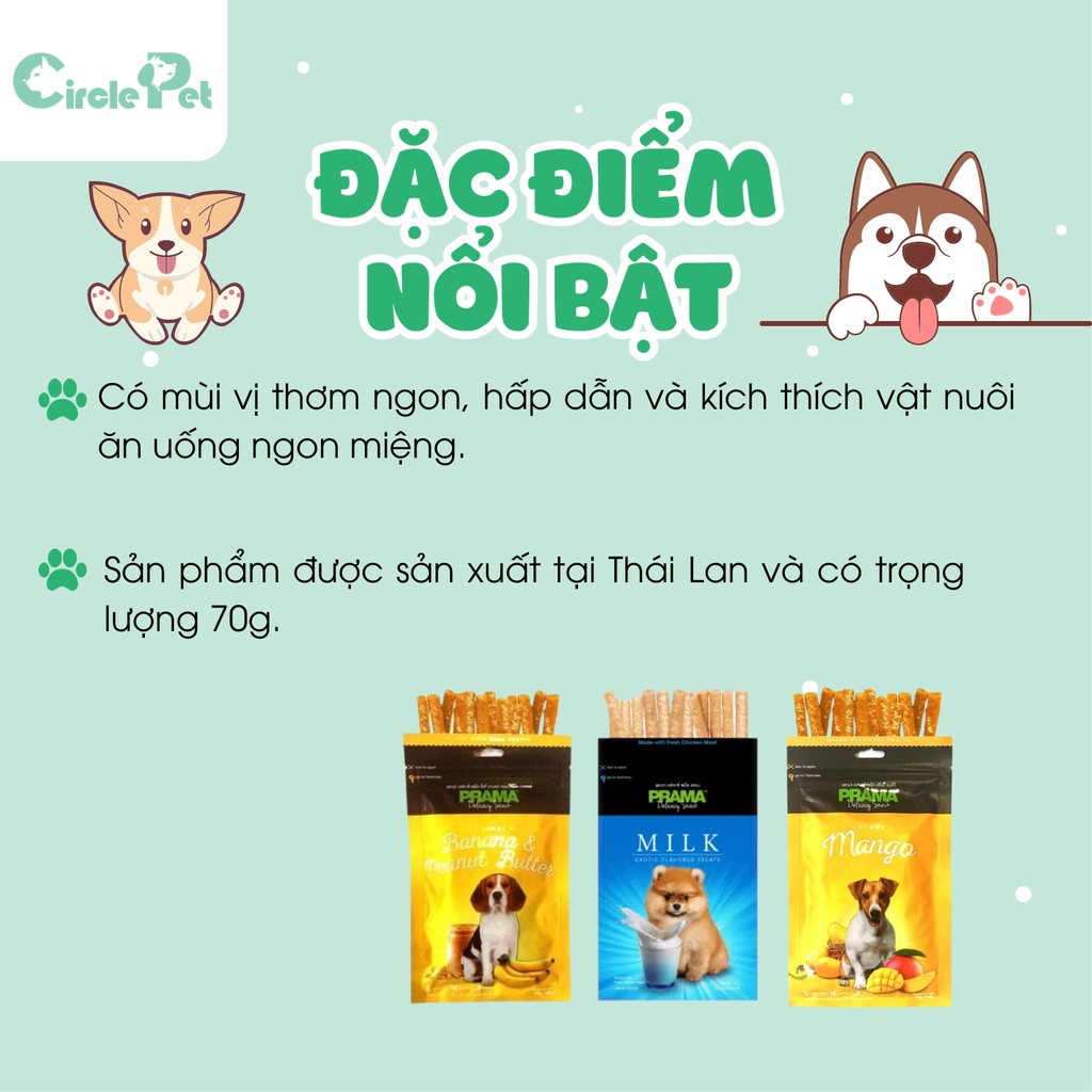 Thức Ăn Cho Chó Snack Prama Nhiều Vị Cung Cấp Dinh Dưỡng Kích Thích Thèm Ăn 70g - Circle Pet
