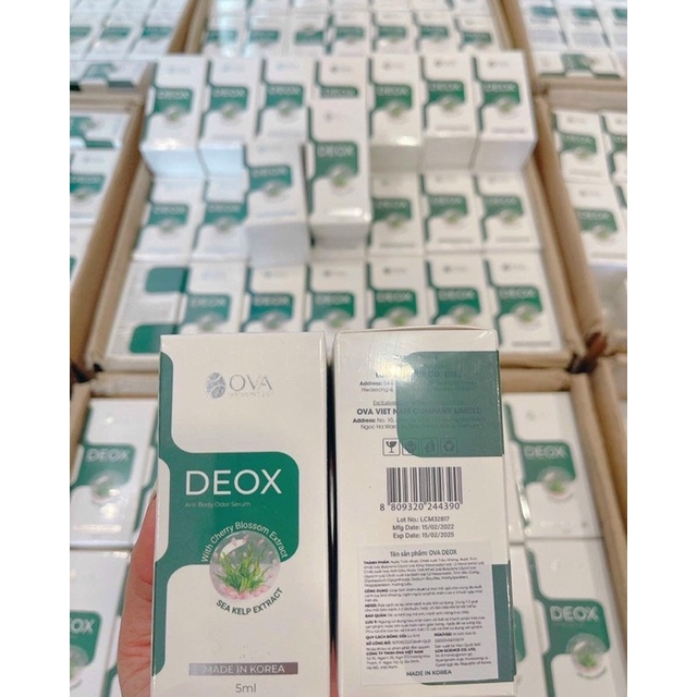 Serum hỗ trợ ngăn ngừa và giảm mùi hôi nách Detox của Ova cosmetice Made in Korea