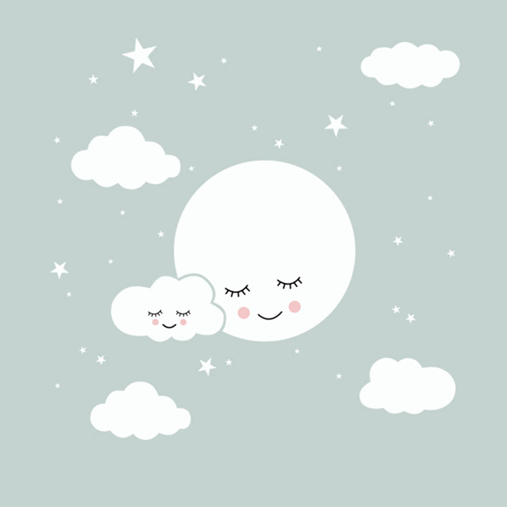 Miếng Dán Tường Trang Trí Hình Đám Mây Và Ngôi Sao Xinh Xắn