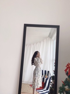 ĐẦM MIDI HOA CHÂN BÈO
