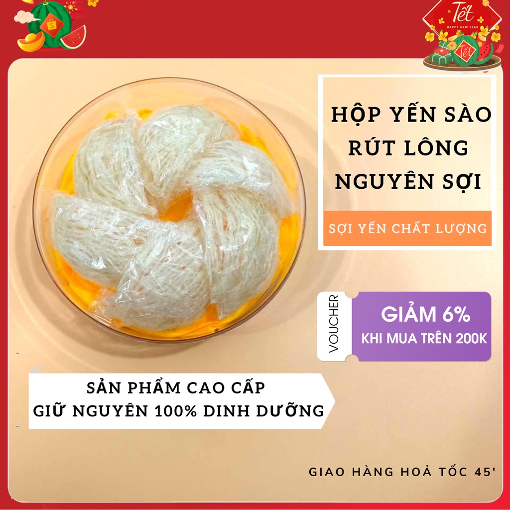 [KHÔNG CÓ VỤN] Yến sào rút lông full sợi cao cấp - Yến Sào Yến Nhà