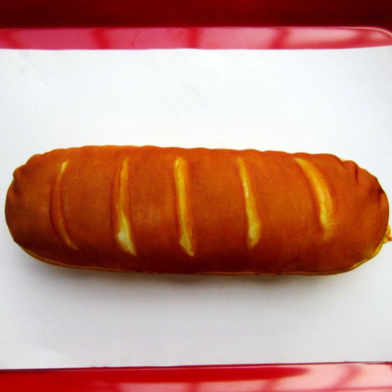 Túi Đựng Bút Hình Bánh Mì Pháp Hoạt Hình Sức Chứa Lớn