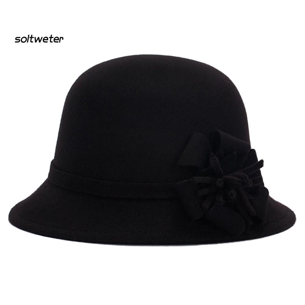 Mũ vành nhỏ đính hoa thời trang vintage cho nữ