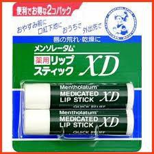 Son dưỡng môi XD chống khô nứt nẻ Mentholatum Medicated Lip Stick Rohto Nhật Bản