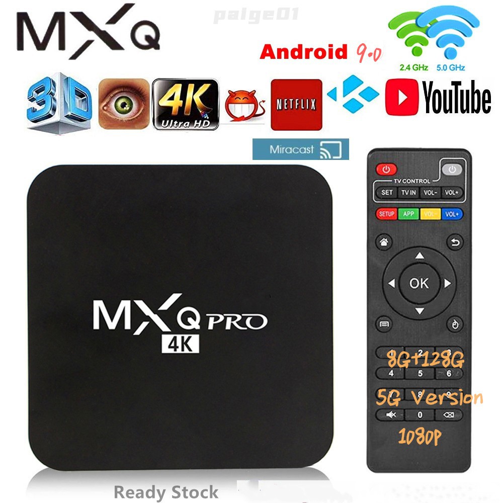 Đầu Tv Box 5g Mxq Pro 4k 4gb + 64gb Android Ultra Hd Android 9.0 3d Player Smart Tv Box