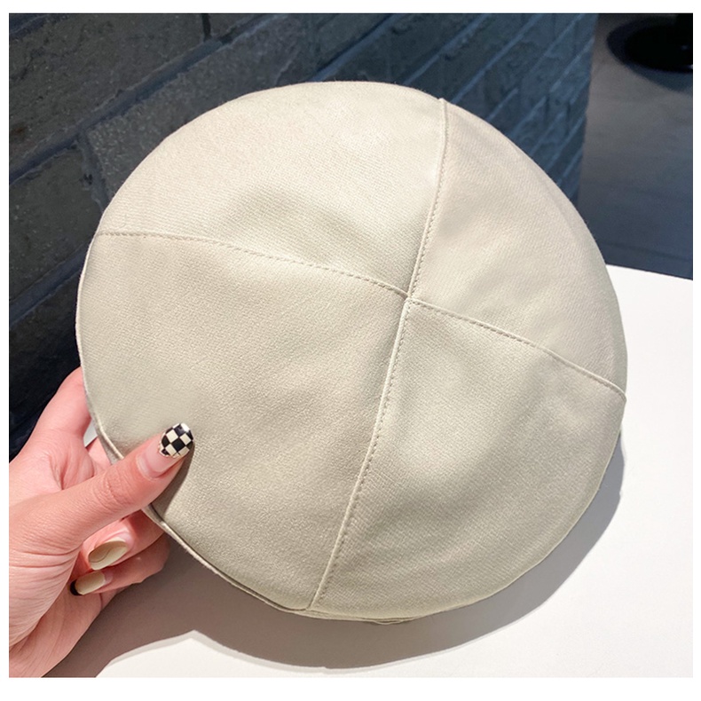 Nón Beret Đính Ngọc Trai Phong Cách Nhật Bản Thời Trang Xuân Thu Cho Nữ