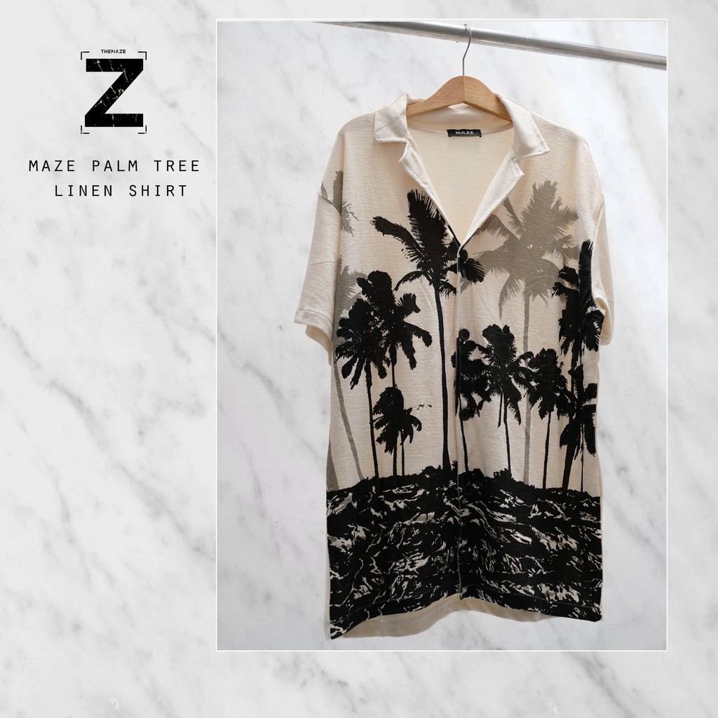 palm tree shirt - sơ mi cây dừa The Maze