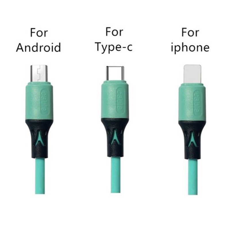 Dây cáp sạc nhanh tích hợp truyền dữ liệu USB 5A silicone nhựa dài 1.2m/ 1.8m