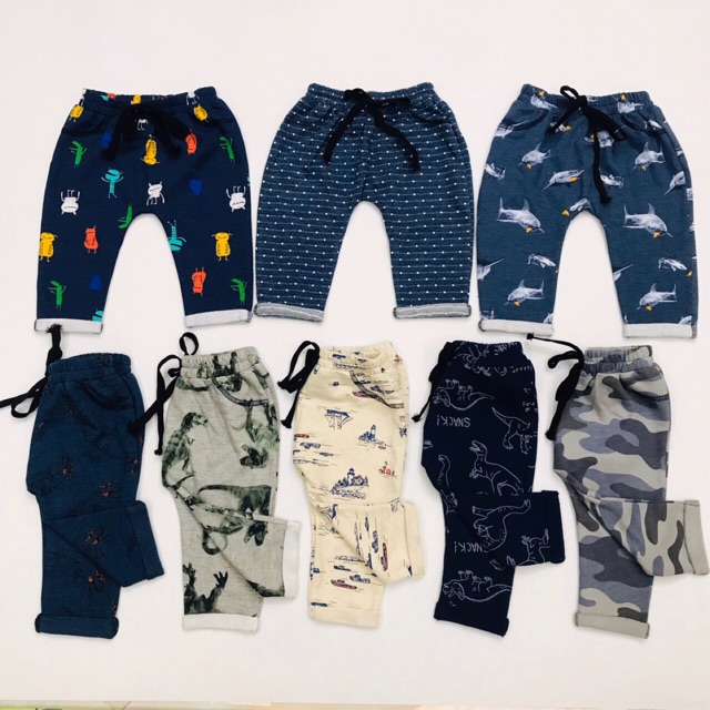 Quần dài bé trai, quần nỉ bé trai, chất da cá có nhiều màu, size 1-5T- SUNKIDS1