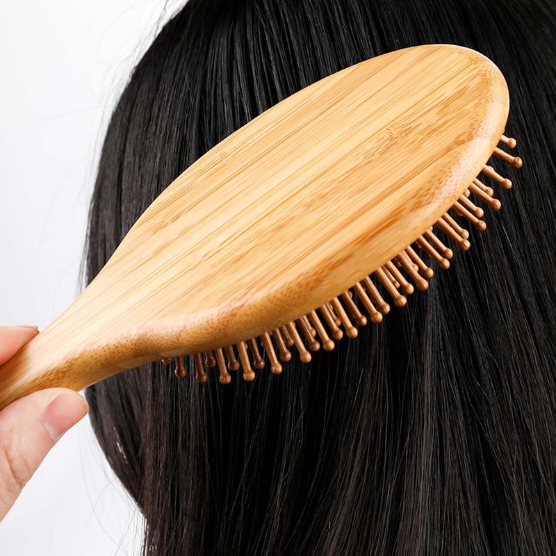 [Hàng mới về] Lược chải tóc massage da đầu bằng gỗ tre