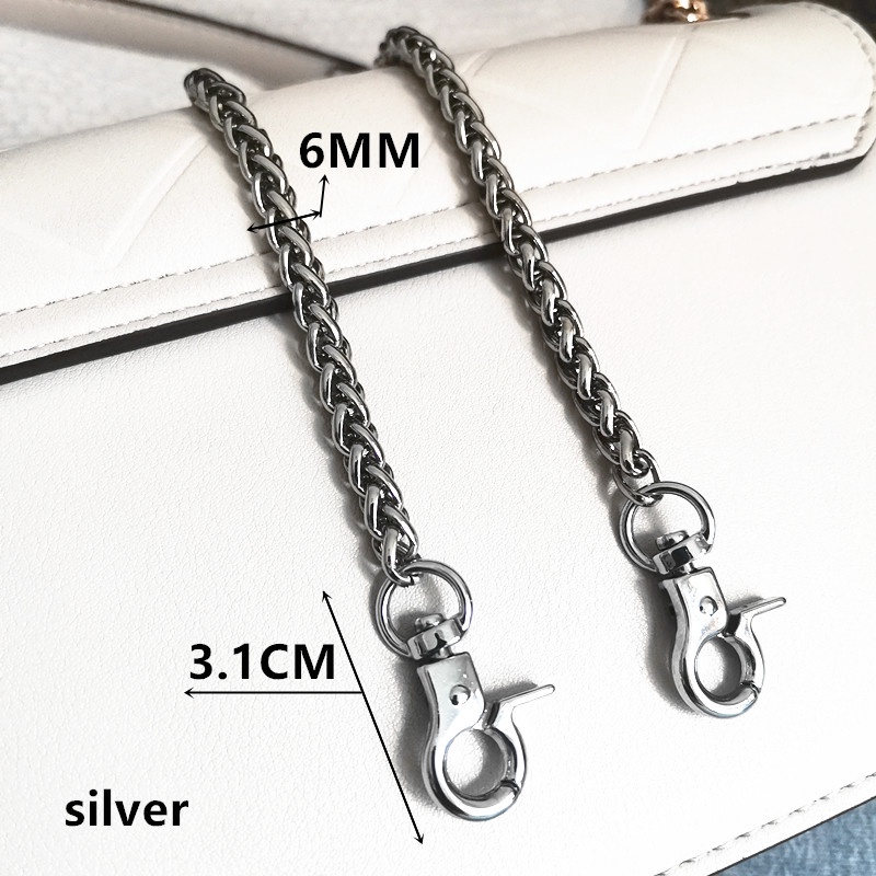 Dây Xích Bằng Kim Loại Không Phai Màu Thay Thế Cho Túi Xách Đeo Vai/Túi Xách Kích Thước 6mm