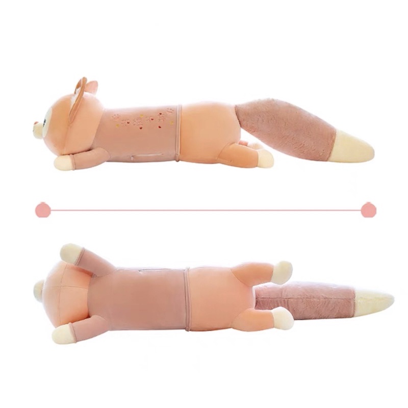 Gấu Bông Hồ Ly Đuôi Chồn, gối ôm cáo Cực trend Thú Nhồi Bông Búp Bê Siêu Dễ Thương