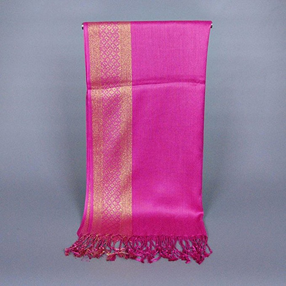 Khăn choàng cổ tua rua hoạ tiết