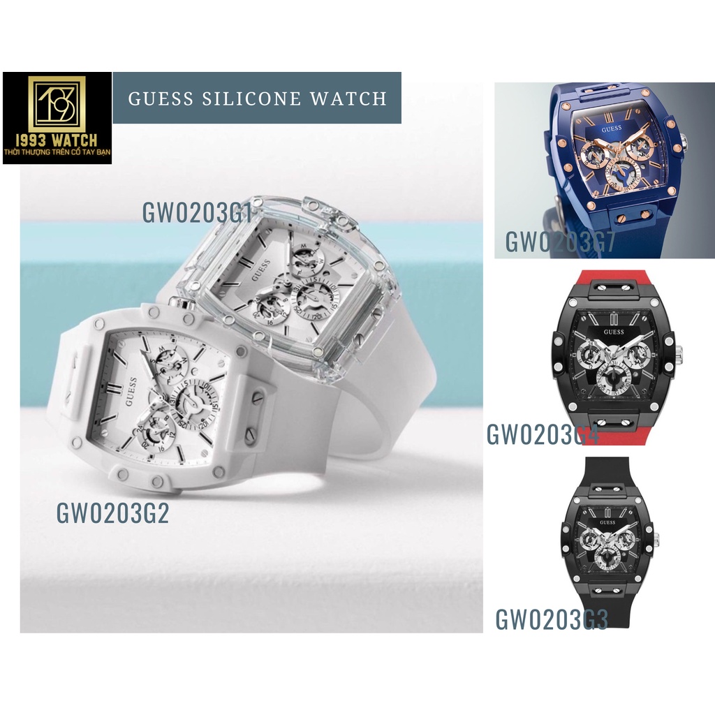 Đồng Hồ Nam Unisex Guess GW0203G4 GW0203G3 GW0203G7 , Dây Cao Su , Size 43mm (1993watch)
