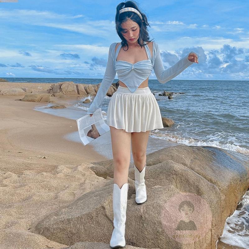 Áo Tank Top Hai Dây Đính Ngọc Trai Giả Thời Trang Mùa Hè Cho Nữ