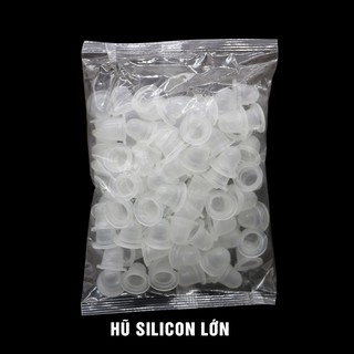 Combo 10 Túi Hũ Silicon/ Nhựa Đựng Mực Phun Xăm – Chum Mực PMU Mềm Dẻo, Dễ Vệ Sinh (100 hũ/Túi)