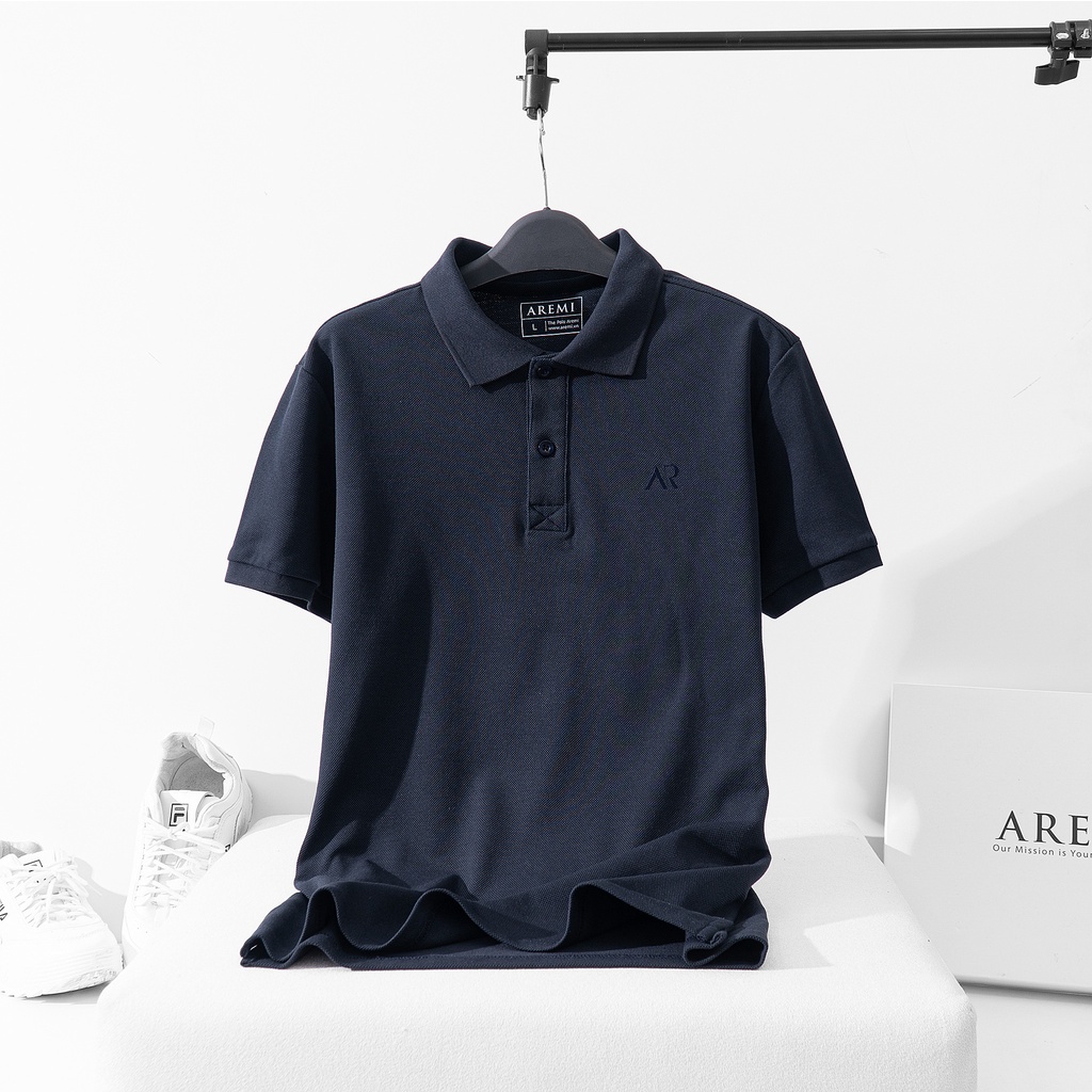 Áo polo nam DARK BLUE cổ trụ,Vải COTTON xuất dư, chuẩn form,thiết kế phong cách sang trọng-lịch lãm,AREMI ARPL13